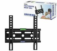 Fixed TV Bracket Black Small Steel 24-42in TV Wall Mount with Level Slim Profile
