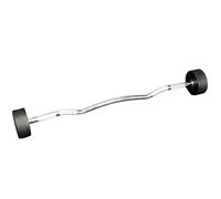 Fixed Weight Rubber Barbells with Curved Handle, Chrome Steel Bar 10kg-40kg, Modern Fitness (20, Kilograms)