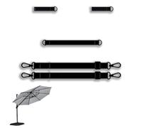Fixed Windproof Straps for Awnings & Cantilever Parasols - Adjustable Storm Tie Down Kit with Buckles, Elastic Bands & Hook Loop Fasteners,Awning Straps,for Caravan,Motorhome & Outdoor Shelter