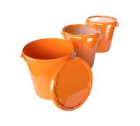 FixedByU 30 Litre Orange Airtight, Lockable, Stackable Bucket, Made in Germany, Food-Safe, Stable, Polypropylene