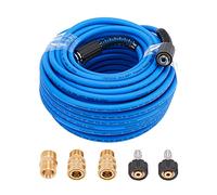 FIXFANS Pressure Washer Hose - 1/4" X 100 FT High Power Washer Extension Hose - Kink & Wear Resistant High Pressure Hose for Replacement - Compatible with M22 Fittings - 3600PSI