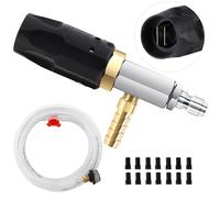 FIXFANS Pressure Washer Long Range Nozzle Kit 4-4.5GPM with 15FT Braid Hose