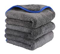 Fixget AM0032 1200 GSM 3 Piece Microfibre Drying Towel Cleaning Detailing Kitchen Cleaning Cloths Wax and Sealing Removal, Perfect for Car Washing & Varnishing 40 x 40 cm, 1200GSM