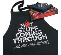 FixGrub Chef Apron for Men, Cooking Apron, Funny Apron, BBQ Apron, 3 Pockets, Bottle Opener, Towel and Gift Box Included, Black 100% Cotton Durable Professional Quality