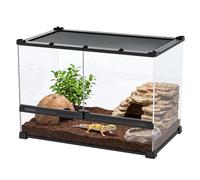 FixHaven 15 Gallon Fully Assembled Glass Reptile Enclosure, 20" x 12" x 14"