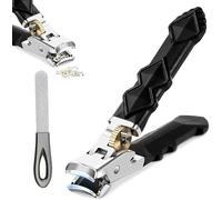 Fixhoo Ortho Clip, Fixhoo Nail Cutters, with Safety Lock for Thick and Hard Nails, Fixhoo Orthoclip Slanted Nail Clippers, Large Wide Jaw Opening Toenail Cutter for Elderly Seniors (A)