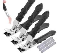 Fixhoo Ortho Clip, Fixhoo Orthoclip Slanted Nail Clippers, Solymody Orthoclip, Nail Clippers with Safety Lock for Thick Nails, Splash-Proof, 180° Wide Angle Bevel Design for Elderly Seniors (3PC)
