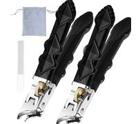 Fixhoo Ortho Clip, Sharp Outfany Clipmaster Pro Comfortable Grip, Fixhoo Nail Clippers Prevent Splashing, Nail Clippers with Safety Lock for Thick Nails The Elderly, Cutting Nails for Others (2pcs-2)