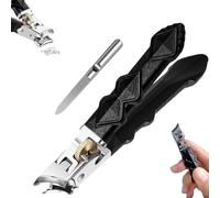 Fixhoo Ortho Clip Wide-Angle Nail Clipper - Extra-Large Jaw Safety Nail Cutter for Thick, Hard & Ingrown Toenails, Ergonomic Senior with Safety Lock for Elderly Seniors (1 Set Oblique)