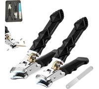 Fixhoo Orthoclip, Fixhoo Nail Clippers, Nail Clippers for Seniors with Wide Jaw Opening, Long Handle Toenail Clipper with Safety Lock for Elderly Seniors (2PCS)