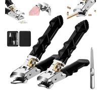 Fixhoo Orthoclip,Fixhoo Ortho Clip Nail Clippers Slanted Toe Cutters,Fixhoo Ortho Clippers Wide Jaw Opening for Thick Nails Men and Elderly (Bend+Bevel)