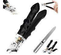 Fixhoo Orthoclip, Goowebs Orthoclip, Orthoclip Slanted Nail Clippers, Ultra Sharp Stainless Steel Nail Clippers, Splash Proof NailClippers with Safety Lock for Thick and Hard Nails (Bevel Edge)