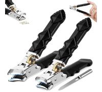 Fixhoo Orthoclip, Goowebs Orthoclip, Orthoclip Slanted Nail Clippers, Ultra Sharp Stainless Steel Nail Clippers, Splash Proof NailClippers with Safety Lock for Thick and Hard Nails (Set)