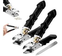 Fixhoo Orthoclip Nail Clippers, 2025 Upgraded 180° Wide-Mouth Bite, Splash-Proof Design, Professional-Grade Steel, Ergonomic Angled Head Senior Toenail Clipper for All Ages (Bend+Bevel)