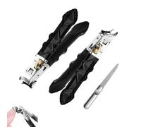 Fixhoo Orthoclip Nail Clippers, Fixhoo Nail Clippers, Ultra-Sharp Robust Nailclippers with Safety Lock for Thick Nails, Large Wide Jaw Opening Toenail Cutter for Elderly Seniors (#A+#B 2P)