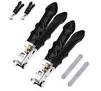 Fixhoo Orthoclip Nail Clippers,Vianys OrthoClip,GooWebs OrthoClip,Large Wide Jaw Opening Toenail Cutter for Elderly Seniors(Flat Tip*2)