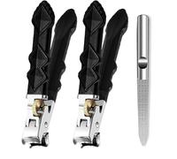 Fixhoo Orthoclip, Orthoclip Slanted Nail Clippers, Ultra Sharp Stainless Steel Large Opening Splash-Proof Nail Clipper (2B)