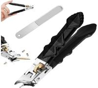 Fixhoo Orthoclip, Toenail Clippers for Seniors，Ergonomic Long Handle with Anti-Slip Grip, Wide Jaw Slanted Clipper，with Safety Lock for Thick Nails for Elderly Seniors (Slant Blade)