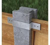 [FIXINGS DIRECT®] (10 Pack) Ultimate 4Inch Fence Post Security Brackets (for 100mm/4 Posts) Concrete Or Wood (Check Sizing Before Ordering) Anti Rattle Post Clips, Galvanised Anti Corrosion