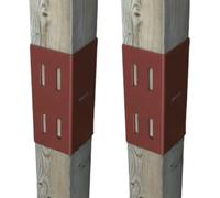 [FIXINGS DIRECT] 100mm (4") Fence Post Extender Heavy Duty (Multiple Pack Sizes) With Easy Grip Extension For Fence Posts Dual Coated Corrosion Resistant Design (4x 100mm x 100mm (4"x4"))