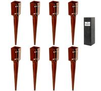 [FIXINGS DIRECT®] 100mm (4") Industrial Fence Post Spike Support 750mm Long Drive Down Post Spike Kit (Includes Free Driving Tool) (8)