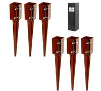 [FIXINGS DIRECT®] 100mm (4") Industrial Fence Post Spike Support 750mm Long Drive Down Post Spike Kit (Includes Free Driving Tool) (6)