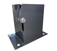 [FIXINGS DIRECT] (100x100mm) Grey Heavy Duty Fence Post Bolt Down Anchor | 100mm Bolt Down Post Support Galvanised Steel Fence Post Holder | Ideal for Pergolas & Fences & More (2, 100x100mm (4"x4"))