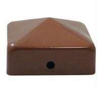 [FIXINGS DIRECT] 4x Ultimate Pyramid Post Caps (Multiple Sizes & Colours) Rust Resistant Galvanized Post Caps For Wooden Posts (4x Brown (75x75mm))