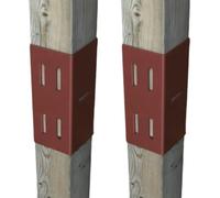 [FIXINGS DIRECT] 75mm (3") Fence Post Extender Heavy Duty (Multiple Pack Sizes) With Easy Grip Extension For Fence Posts Dual Coated Corrosion Resistant Design (6x 75mm x 75mm (3"x3"))