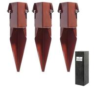 [FIXINGS DIRECT®] 75mm (3") Industrial Fence Post Repair Spike Support (Includes Free Driving Tool) 300mm Post Repair Spur With Clamp Grip+ & Dual Powder Coated For Increased Strength & Performance(3)