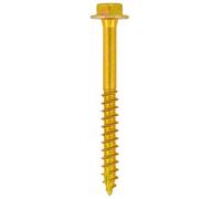 [FIXINGS DIRECT] Advanced Heavy Duty Yellow Hex Head Coach Screw Slash Point, Zinc Yellow Passivated, Power Tool Compatible (Sleeper Timber Framing) For Easy Drilling (10.0 x 100mm (50x) Box)