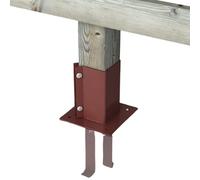[FIXINGS DIRECT] Concrete In Post Shoe | Fence Post Repair | Fence Post Bolt Down | (100mm Or 75mm) Erection Of Fencing, Gazebos, Pergolas And Other Garden Structures | (4, 75mm x 75mm)