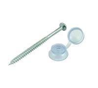 [FIXINGS DIRECT] Corrugated Sheet Fixings - Black Or Clear + Spacers | Plastic Roofing Screws with Caps | Spacers Corrugated Roofing Sheet Screws | Shed Sheets (Clear (10x3))