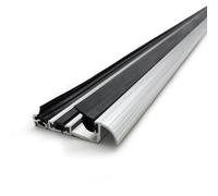 [FIXINGS DIRECT®] Door Floor Strip Seal 15/2 x 914mm (36") - Weather bar for Front Doors or Double Doors - Threshold Rubber Draught Excluder Weather Stirp - Screw fixings Included (Silver, 914mm)