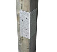 [FIXINGS DIRECT] Galvanised Universal Post Extender Brackets | Extender for Timber Fence Post | Extend Timber Posts & Garden Fence | Works with Any Size Posts | (2X Brackets (Up to 75mm Posts))