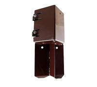 [FIXINGS DIRECT] Red Oxide Concrete-in Post Shoe Bracket - Bolt-Down Fence Post Holder - 100×100mm & 75×75mm Concrete Post Support Shoe, Spike Alternative with Bolt Fixing (1 Pack, 75 x 75mm (3"))