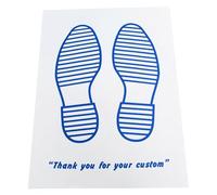 [FIXINGS DIRECT] Upgraded 130gsm X-Mat Disposable Paper Car Floor Mats White Printed Blue Feet Vehicle Carpet Protectors for Mud, Oil & Water Valeting Garages Mechanics Dealerships (50)