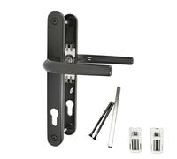 FIXINGS DIRECT] Upgraded Heavy Duty Sprung UPVC Door Handle Pair with Enhanced Security,122mm Screw Centres Door Handles, 92mm Sprung (Chrome, White, Grey, Or Black) 241mm X 30mm (Anthracite Grey)