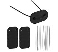 Fixings Kit for PVC Slat Artificial Bamboo Double Sided Garden Fence Privacy Balcony Screening - Pack of 24 - Black
