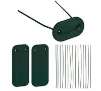 Fixings Kit for PVC Slat Artificial Bamboo Double Sided Garden Fence Privacy Balcony Screening - Pack of 30 - Green