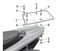 Shad Honda Vision 110/125&nsc50 Top Case Rear Fitting Black