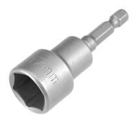 Fixinus 17mm Magnetic Socket, 1/4" Hex Shank Drill Adapter for Power Drills, Nut Driver and Impact Socket Adapter, 65mm Length