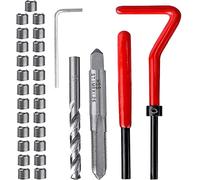 Fixinus 30 Piece M8 x 1.25mm Thread Repair Insert Kit, Stainless Steel Thread Repair Kit Helicoil Coil Compatible Hand Tool Set for Auto Repair