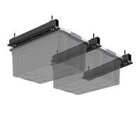 Fixirons 3 Pack Overhead Storage Bin Rack, Ceiling Racks for Utility Bins Organization, Heavy Duty Rack Ceiling Garage Storage for Supports Most Bins Container (for 2 Bins, Bins are not included)