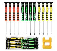 FIXITOK 12pcs Mini Screwdriver Set - Phillips, Flathead, Torx, Magnetic Jewelry & Eyeglass Screwdriver Set
