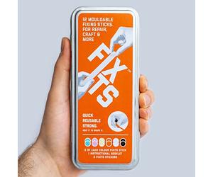 FixIts Mouldable Multi-Purpose Putty Sticks - Heavy Duty - Versatile - Reshape and Reuse - Compostable - Stronger Than Glue - Repairing, Crafting, Creating - Ideal DIY Tool - Pack Of 12 Large 10g