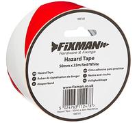 Fixman 188781 Hazard Tape 50Mm X 33M Red/White Each 1