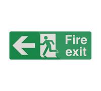 Fixman 292166 Self-Adhesive Fire Exit Left Arrow Sign 400 x 150mm