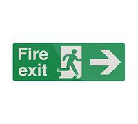 Fixman 525774 Self-Adhesive Fire Exit Right Arrow Sign 400 x 150mm