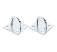Fixman 566783 Chain Plate Electro Galvanised Staple 50 mm x 50 mm (Pack of 2)